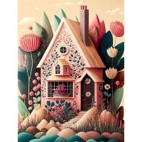 ราคา RUOPOTY ภาพวาดตัวเลขบ้านภาพวาดพร้อมกรอบด้วยตัวเลขภูมิทัศน์การ์ตูนภาพวาดบนผ้าใบของขวัญศิลปะติดผนังทำเอง (20980009620)