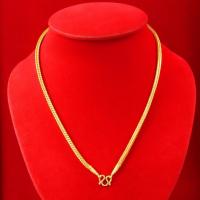 ราคา สร้อยคอทอง ลายสี่เสา หนัก1บาท ยาว24นิ้ว สร้อยคอไม่ลอก ไม่ดำ ชุบเศษทองเยาวราช งานฝีมือจากช่างเยาวราช (19004626054)