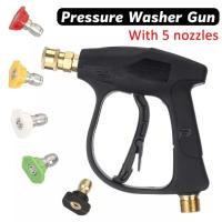 ราคา Car Wash High Pressure Water Gun Washer Soap Foam Spray Sprayer Nozzles Quick Release Car Accessories High Pressure Cleaner (14154213606)