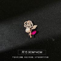ราคา เข็มกลัดดอกไม้ประดับเพชรมุกแฟชั่นเกาหลีอุปกรณ์เสริมเข็มกลัดหรูหรา (21030451811)