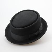 ราคา Men Women Pork Pie Hats Sailor Boater Hard Felt Flat Oval Top CapsTH (20371890943)