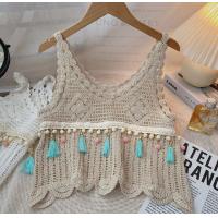 ราคา เสื้อสายเดี่ยวถัก สายเดี่ยวถักลูกไม้ แต่งแถบพู่ชายผ้าฉลุ มีหลายแบบค่ะ (18493279547)