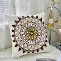 ราคา Luxury Bohemian Floral Embroidery Cotton Pillowcase Ethnic Geometry Patterns Sofa Cushion Cover Boho Decor Home Pillows Pillow Case For Living room (20015504199)