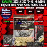 ราคา ชุดสเตอร์ หน้า หลัง โซ่X Ring Z250SL Z300 Z400 Ninja250R Ninja300400 Versys X300 แท้ล้าน (9410870612)