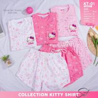 ราคา เสื้อลายคิตตี้ เสื้ ชุดเซ็ต กางเกงขายาวลายปักคิตตี้ Kitty Pants Set เสื้อยืดคิตตี้ กลับมาอีกครั้งตามคำเรียกร้อง งานปักคิตตี้ เนื้อผ้าคอตต่อนแท้ พิมพ์ลายคิตตี (10051474410)