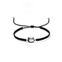 ราคา สร้อยข้อมือแมวสีดำและสีขาวน่ารัก1ชิ้นสำหรับคู่รักปรับได้เชือกสีดำกำไลข้อมือรูปสัตว์ถักสำหรับผู้หญิงผู้ชายของขวัญเครื่องประดับ (21021021841)