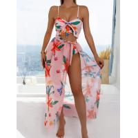 ราคา New Print 3 Pieces Set Swimsuit Women High Waist Swimwear Lace Up Bikini Set With Skirt Beachwear Bathing Suit (19421176826)
