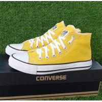 ราคา Converse คอนเวิร์สหุ้มข้อ รองเท้าผ้าใบ ใส่ได้ทั้งหญิงและชาย มีไซส์36 45 สีเหลือง พร้อมส่ง (18880193092)