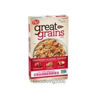 ราคา Free shipping Post Great Grains Cranberry Almond Crunch Cereal 396 g ซีเรียล ข้าวสาลีและข้าวโอ๊ต อบกรอบ ผสมแครนเบอร์รี่อบแห้ง และถั่วอัลมอนด์ ตรา โพสท์ 396 กรัม (19798948810)