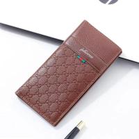 ราคา กระเป๋าเงินทรงยาว หนังแท้ สำหรับผู้ชาย Bifold Men Wallets Fashion Design Long PU Leather Card Holder Long Zipper Coin Purse Men s Hand Bag Long Clutch Purse Male Coin Money Bag Handbag (18306985659)