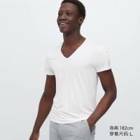 ราคา Uniqlo เสื้อยืดคอวีแขนสั้นสำหรับผู้ชายเทคโนโลยี AIRism สีดำเท่ชุดชั้นในใส่สบาย456553 444128 (19229566819)