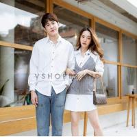 ราคา เสื้อคู่ เชิ้ตขาว ชุดคู่สีขาว ชุดคู่รักvsm ชุดถ่ายprewedding ชุดคู่สวยๆ ชุดคู่ออกงาน ชุดคู่ไปงาน ชุดคู่รัก vsm 2112 (19582815469)