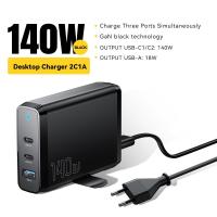 ราคา Essager 140W เครื่องชาร์จ GaN USB ชนิด C เครื่องชาร์จตั้งโต๊ะ100W ชาร์จเร็ว PD3 0 QC4 0แท่นชาร์จเร็วสำหรับ MacBook Samsung แล็ปท็อป iPhone เครื่องชาร์จติดผนัง (20219639510)