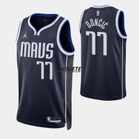 ราคา 2022 23 New Original NBA Dallas Mavericks 77 Luka Doncic Jersey Swingman Heat pressed (19776067515)