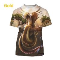 ราคา Mens Cobra Art Short sleeve T Shirt Animal Snake Casual Fashion T Shirt Viper Harajuku Print Streetwear Top (19880353888)
