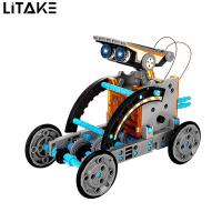 ราคา 13 in 1 Science Solar Robot Kit For Kids STEM DIY Solar Powered Building Blocks Educational Toys For Boys Girls (20246560865)