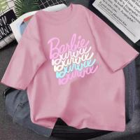 ราคา เสื้อยืด Oversize PINK BARBIE เสื้อ PINK BARBIE พิมพ์ลายดิจิทัล (20594396556)