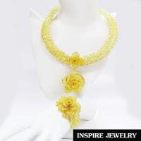 ราคา Inspire Jewelry โชคคอฉลุลายดอกไม้สีทองแบบโบราณ พร้อมกำไล สวยงาม สำหรับการแต่งกายชุดไทย งานบวชนาก ชุดพื้นเมือง ใส่กับผ้าไทย การะเกตุ ตามรอยละคร แต่งไทย บุพเพสันนิวาส (326409626)