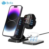 ราคา Brifit 3 In 1 เครื่องชาร์จไร้สายแบบไร้สายชาร์จแบบไร้สายเร็ว iPhone ที่เข้ากันได้กับบอร์ด 14 13 12 11 Pro Max 8 8Plus X XS XR สำหรับ Apple Watch Series และ iWatch AirPods 2 Pro (19180769761)