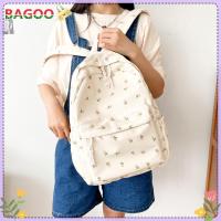 ราคา กระเป๋าหนังสือผู้หญิงใส่เป้สะพายหลังพิมพ์ลายดอกไม้สำหรับเดินทางกระเป๋าหนังสือนักเรียนกระเป๋านักเรียนดอกไม้ (20721986784)