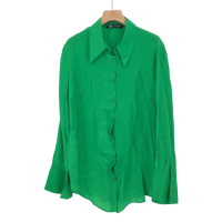 ราคา Zara เสื้อเชิ้ตชีฟองสีเขียว Used Like New Preloved (20628921315)