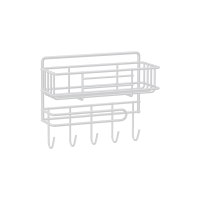 ราคา ชั้นวางของในตู้เย็น Liliar ชั้นแขวนตู้เย็นชั้นวางเครื่องปรุงไม่เจาะชั้นวางของในห้องครัวโลหะพร้อมความจุมาก (20392365016)