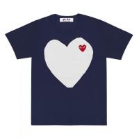 ราคา เสื้อยืดผ้าฝ้าย 100 เสื้อยืดแขนสั้นสีกรม Play COMME des GARCONS S 5XL (19923534437)