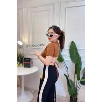 ราคา MesubShop E603D เสื้อโชว์หลัง CROPTOP สาวอวบใส่ได้ ครอปแขนสั้น เชือกผูกหลัง เสื้อครอป เสื้อเว้าหลัง รุ่น ฟ้าร้อง (14994766469)