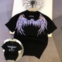 ราคา เสื้อยืดสีขาวแขนสั้นสำหรับเด็กผู้ชายและผู้หญิงเสื้อยืดสีขาวปีกนกอินทรีปีกสีบรอนซ์บนถนนชายและหญิงรุ่นใหม่ฤดูร้อน2023 (18989490172)