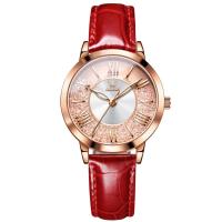 ราคา OLEVS 5539 Quartz Watches For Women Genuine Leather Band Waterproof Casual Women Wristwatches (20439125686)