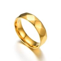 ราคา WXR Ring New Fashion Gold Titanium Steel Ring for Men and Women Simple Rhombus Cut Alloy Ring Hand Jewelry Birthday Gift (18059263110)