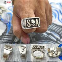 ราคา แหวนSOA เคียวมรณะ เงินแท้ Silver925 RARE ITEM แหวนSons of anarchy งานบล็อกแท้จากUSA อ่านก่อน ใต้แหวนด้านใต้แหวนจะไม่ระเอียดเหมือนในตัวอย่างแล้ว (12746848234)