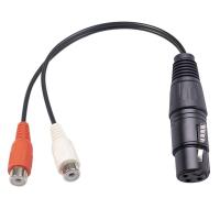 ราคา XLR To Dual RCA Cable XLR To RCA Y Splitter Cable 3 Pin XLR Female To 2RCA Female Amplifier Mixing Plug AV Cable 0 2M (17115189770)