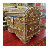 ราคา หีบ หีบสมบัติ กล่องไม้ เครื่องประดับ หีบโดม กล่องเครื่องประดับ หีบทอง wooden box (12139918272)