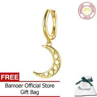 ราคา BAMOER ต่างหูเงินแท้925 1ชิ้นต่างหูเพทายสีทองรูปหัวใจดาวเรียบง่ายต่างหูแบบห่วงรูปดวงจันทร์ต่างหูเครื่องประดับ SCE1189 (8924342899)