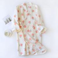 ราคา ชุดนอนชุดกิโมโนญี่ปุ่นสำหรับผู้หญิงฤดูใบไม้ผลิและฤดูใบไม้ร่วงผ้ากอซผ้าฝ้ายแท้นุ่มระบายอากาศชุดนอนยาวเสื้อคลุมอาบน้ำหลวมชุดนอนลู (20969895839)