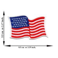 ราคา ตัดรีด ตัวรีดติดเสื้อ อาร์มปัก ติดเสื้อปัก ปักเสื้อ DIY ลาย ธงอเมริกา USA สีแดง น้ำเงิน มีบริการเก็บเงินปลายทาง (6294814340)