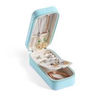 ราคา Casegrace กล่องเครื่องประดับเดินทาง Organizer แบบพกพาขนาดเล็ก PU ตุ้มหูหนังแหวนสร้อยคอขนาดเล็กกำมะหยี่กล่องเครื่องประดับอัญมณีกล่องใส่เครื่องประดับ (8453279224)