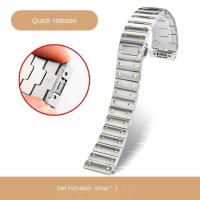 ราคา สายนาฬิกาผู้ชาย 21 มม สำหรับ Cartier Santos WSSA0010 0009 สายนาฬิกาสแตนเลสที่เป็นของแข็ง Quick release นาฬิกาสายรัดข้อมือ (19658370295)