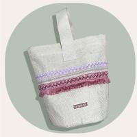 ราคา กระเป๋าหิ้ว กระเป๋าถือ ทรงถัง MINIMAL ผ้ากระสอบ ผ้าดิบงานมินิมอลแต่งลายไม่ซ้ำแบบ (16001943155)