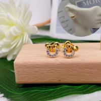 ราคา CSJ ต่างหู มิคกี สินค้าใหม่ งานทองเหลืองชุบ 24K สีทอง สวย ราคาพิเศษ NO 8 (10981363091)