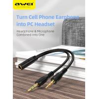 ราคา Awei AUX 002 2 In 1สายสัญญาณสายออดิโอตัวเมีย3 5มม เป็นแจ็คตัวผู้2หัวสำหรับพีซีหูฟังอะแดปเตอร์ตัวแยกไมโครโฟนหูฟังสำหรับแล็ปท็อปเดสก์ท็อป (19114602236)
