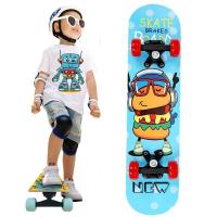 ราคา new สเก็ตบอร์ด สเก็ตบอร์ดเด็กเริ่มต้นสี่ล้อสเก็ตบอร์ดของเล่นสเก็ตบอร์ดสกู๊ตเตอร์ของขวัญ สเก็ตบอร์ดสำหรับเด (7988390097)
