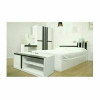 ราคา Raminthra Furniture ชุดห้องนอน Amany LOG ขนาด 5 ฟุต เตียง 5 ฟุต ตู้เสื้อผ้า3 บาน โต๊ะแป้ง80 cm ตู้วางทีวี120cm ที่นอนสปริง สีขาว โอ๊ค Bedroom Set (100129811)