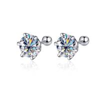 ราคา BIJOX STORY 0 5 2Ct Moissanite Screw Stud Earrings D Color 925 Sterling Silver Diamond Earrings For Women Wedding Fine Jewelry (19729933040)