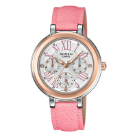ราคา ของแท้100 คาสิโอ นาฬิกาข้อมือ Casio SHEEN สายสหนังแท้ รุ่น SHE 3034BGL 7A สีชมพู SHE 3034BGL 7 ร้าน Time4You T4U ประกัน1ปี (11199336258)
