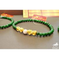 ราคา สร้อยข้อมือปี่เซียะคู่ทองคำแท้ หินหยกจักรพรรดิ์ เสริม หินหยกดาราขาว ปี่เซียะทอง99 99 น้ำหนักทองรวม 0 45 0 5g (8305374543)
