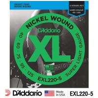 ราคา DAddario EXL220 5 สายกีตาร์เบส 5 สาย แบบนิกเกิล ของแท้ 100 Super Light 5 String 40 125 Made in USA (3646956192)