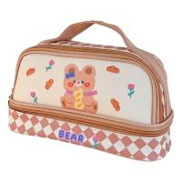 ราคา ที่กระเป๋าใส่ดินสอการ์ตูนกระเป๋าใส่ดินสอสองชั้นความจุขนาดใหญ่เก็บเครื่องเขียนกันน้ำหมีกระต่ายสำหรับโรงเรียน (17116129744)