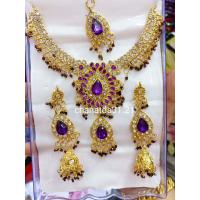 ราคา สร้อยชุดงานแขกอินเดีย เครื่องประดับชุดแขก ครบชุดราคาเบาๆ (18075319910)